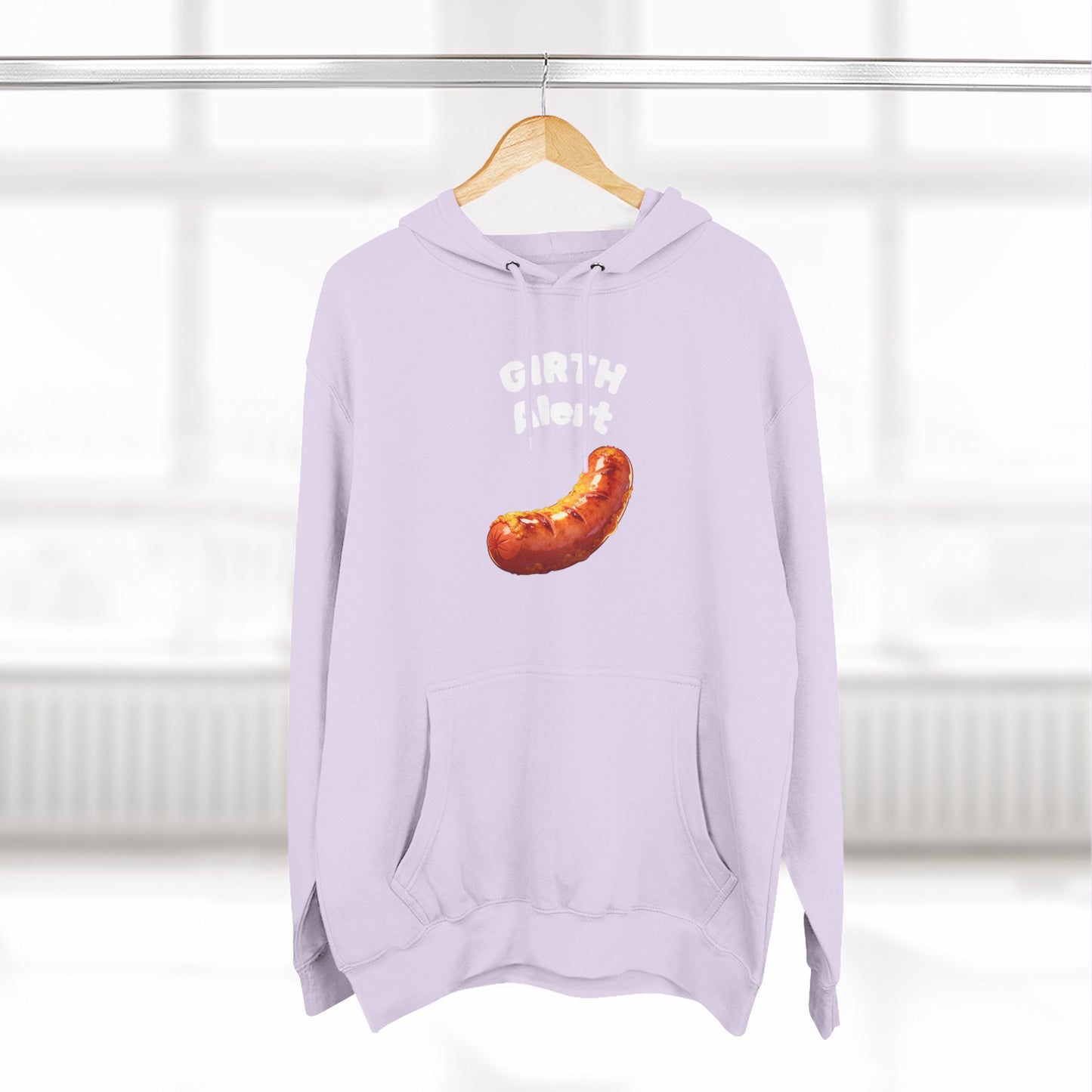 Funny Graphic Hoodie — 'Girth Alert' Casual Fleece Pullover
