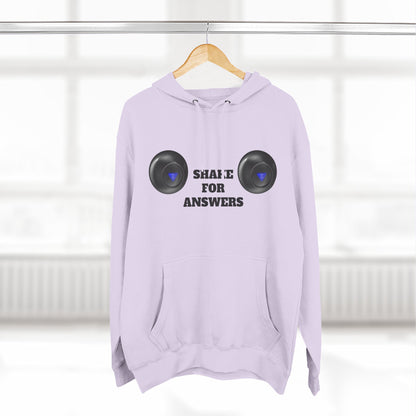 Hoodie — “Shake For Answers” Magic 8-Ball Graphic Fleece Hoodie