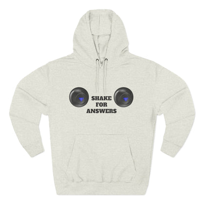 Hoodie — “Shake For Answers” Magic 8-Ball Graphic Fleece Hoodie