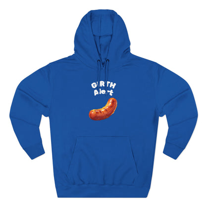 Funny Graphic Hoodie — 'Girth Alert' Casual Fleece Pullover
