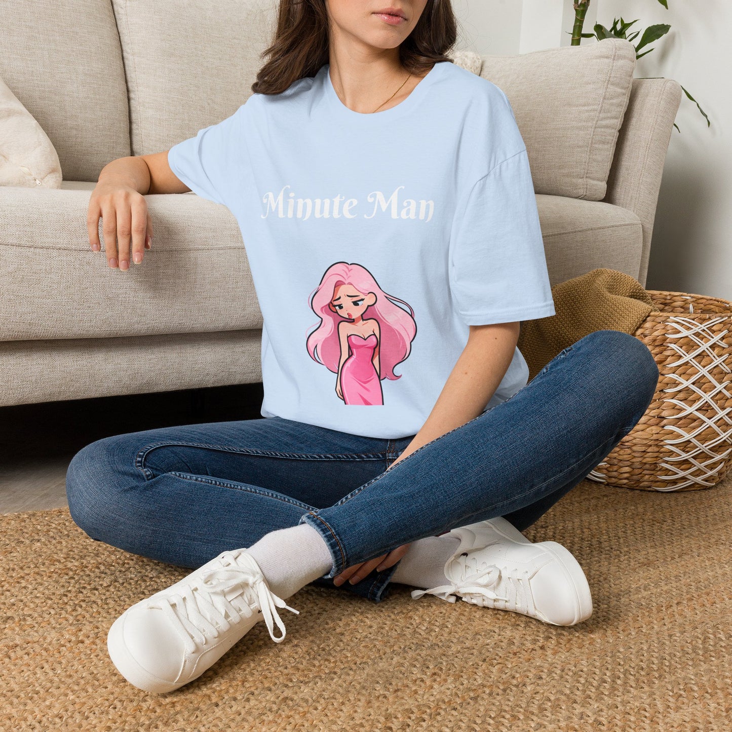 Minute Man T-Shirt — Pink Doll Graphic Tee