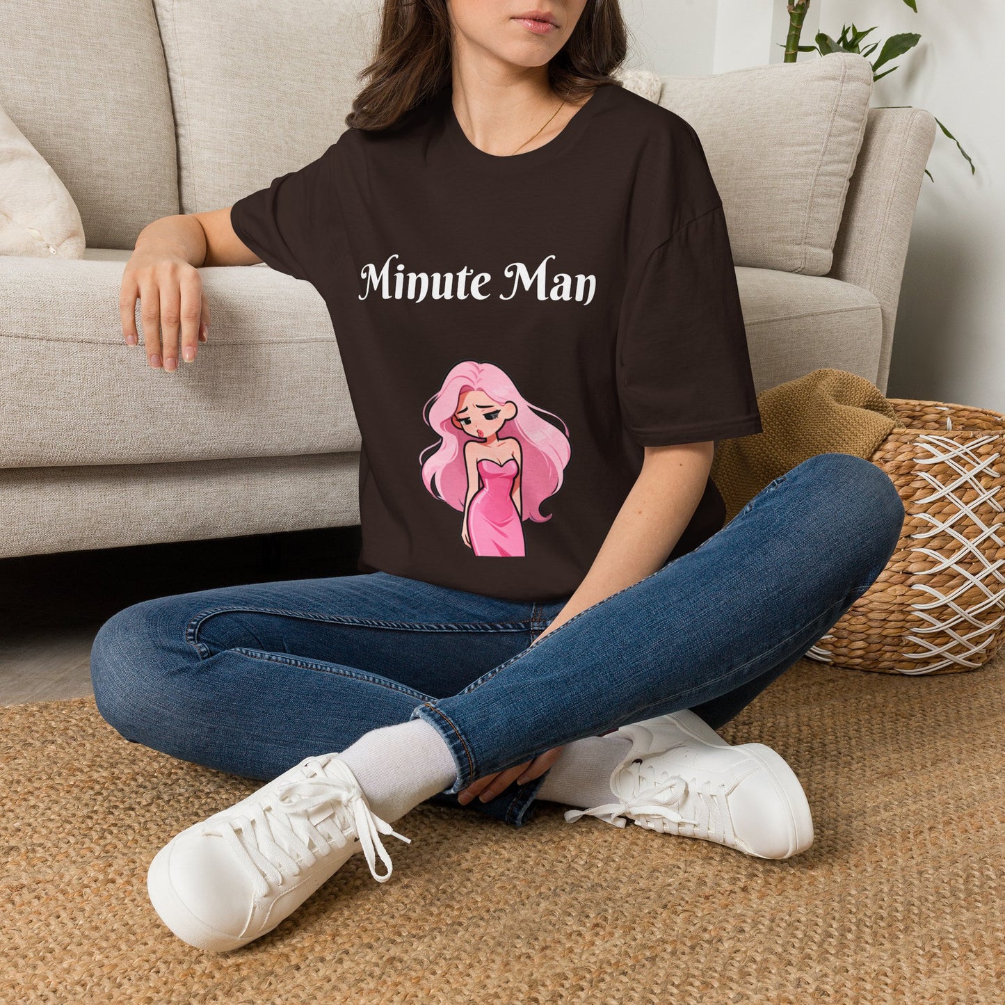Minute Man T-Shirt — Pink Doll Graphic Tee