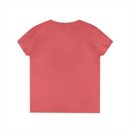 Ladies' V-Neck T-Shirt — "Shake for Answers" Magic 8-Ball Graphic Tee