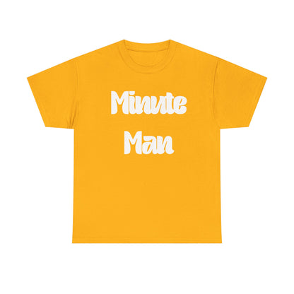 Minute Man T‑Shirt — Retro Script Graphic Tee