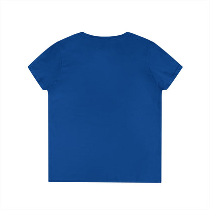 Ladies' V-Neck T-Shirt — "Shake for Answers" Magic 8-Ball Graphic Tee