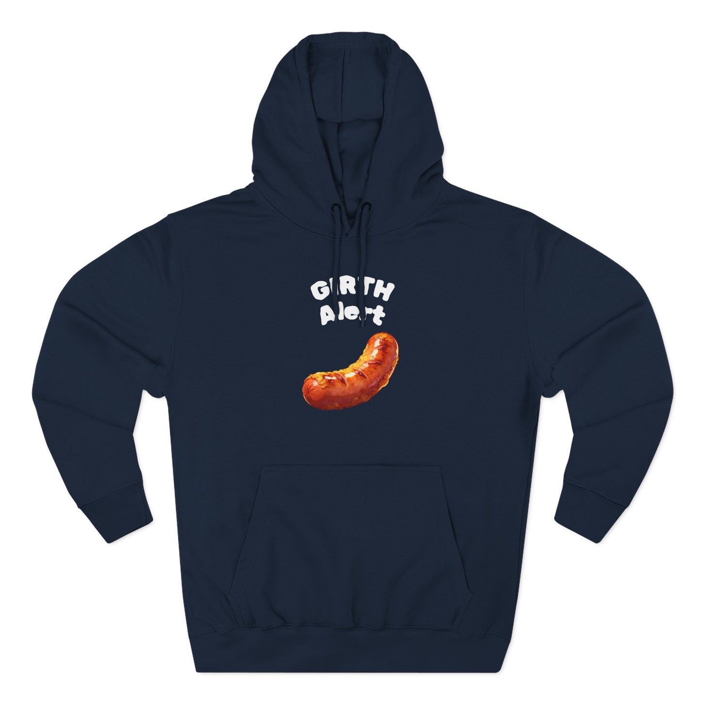 Funny Graphic Hoodie — 'Girth Alert' Casual Fleece Pullover