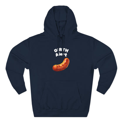 Funny Graphic Hoodie — 'Girth Alert' Casual Fleece Pullover