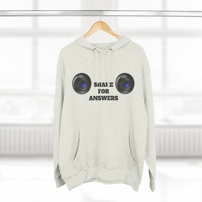 Hoodie — “Shake For Answers” Magic 8-Ball Graphic Fleece Hoodie