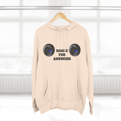Hoodie — “Shake For Answers” Magic 8-Ball Graphic Fleece Hoodie