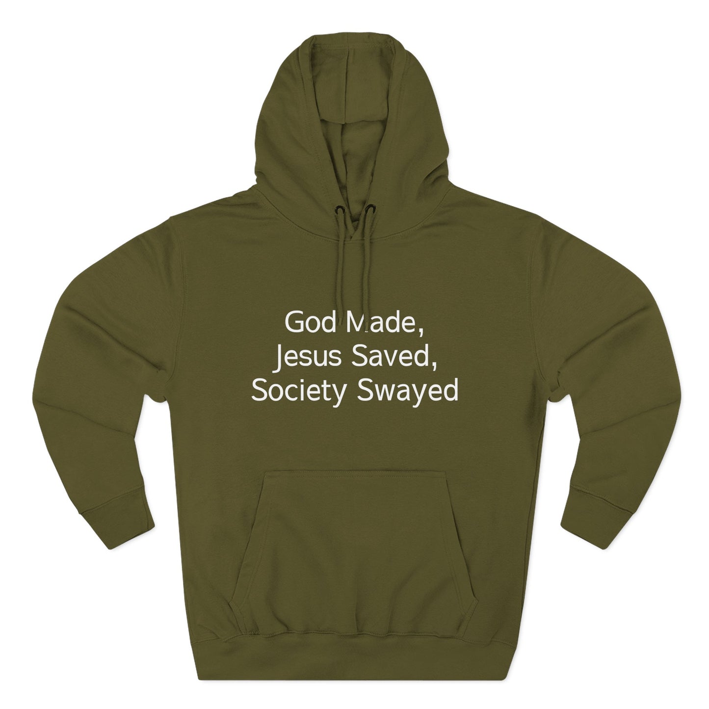 God Made, Jesus Saved Hoodie — Christian Faith Quote Pullover Hoodie