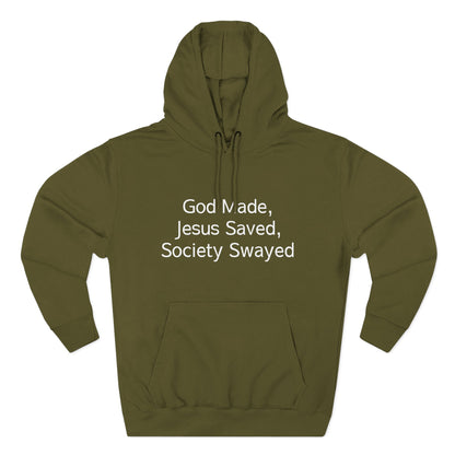 God Made, Jesus Saved Hoodie — Christian Faith Quote Pullover Hoodie