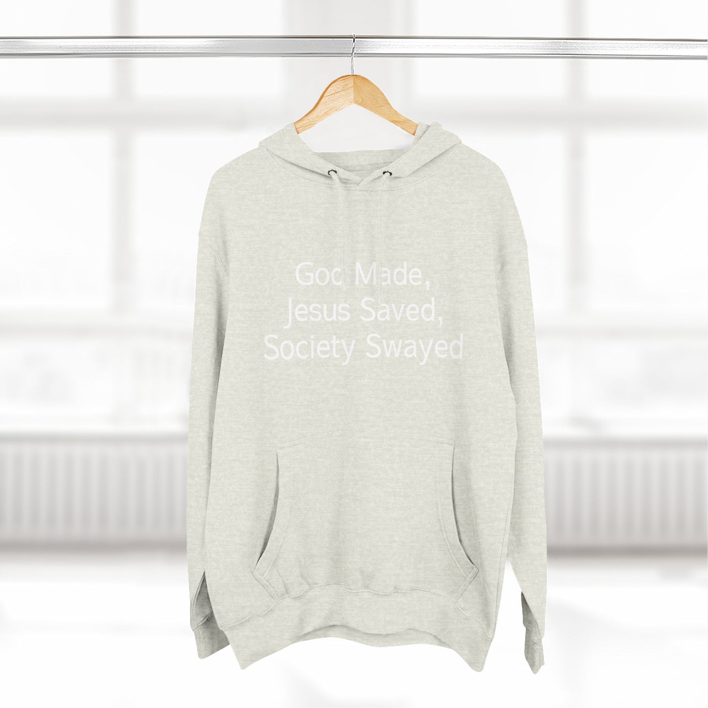 God Made, Jesus Saved Hoodie — Christian Faith Quote Pullover Hoodie
