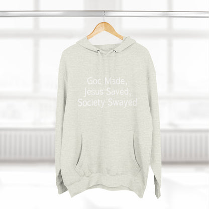 God Made, Jesus Saved Hoodie — Christian Faith Quote Pullover Hoodie