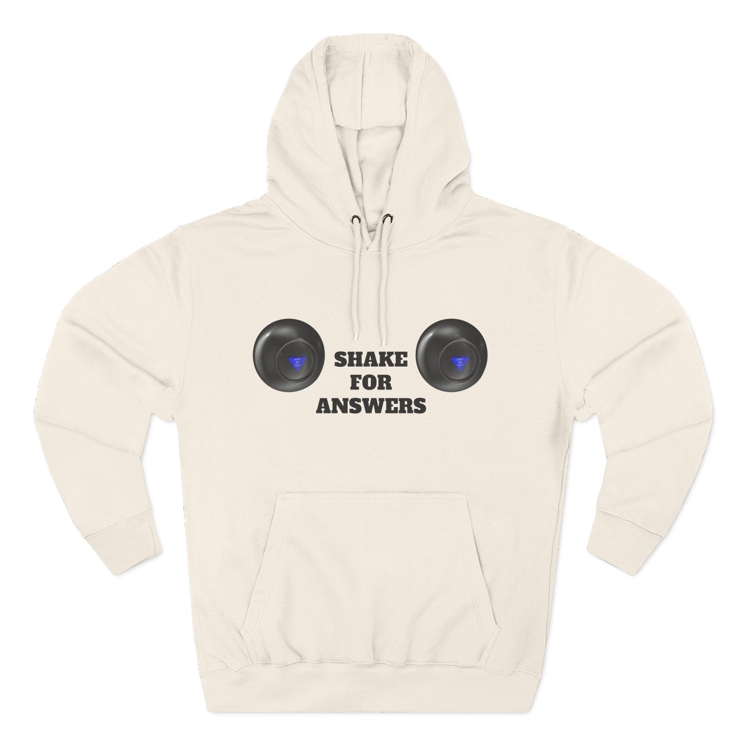 Hoodie — “Shake For Answers” Magic 8-Ball Graphic Fleece Hoodie