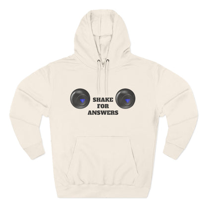 Hoodie — “Shake For Answers” Magic 8-Ball Graphic Fleece Hoodie