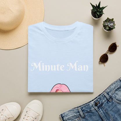 Minute Man T-Shirt — Pink Doll Graphic Tee