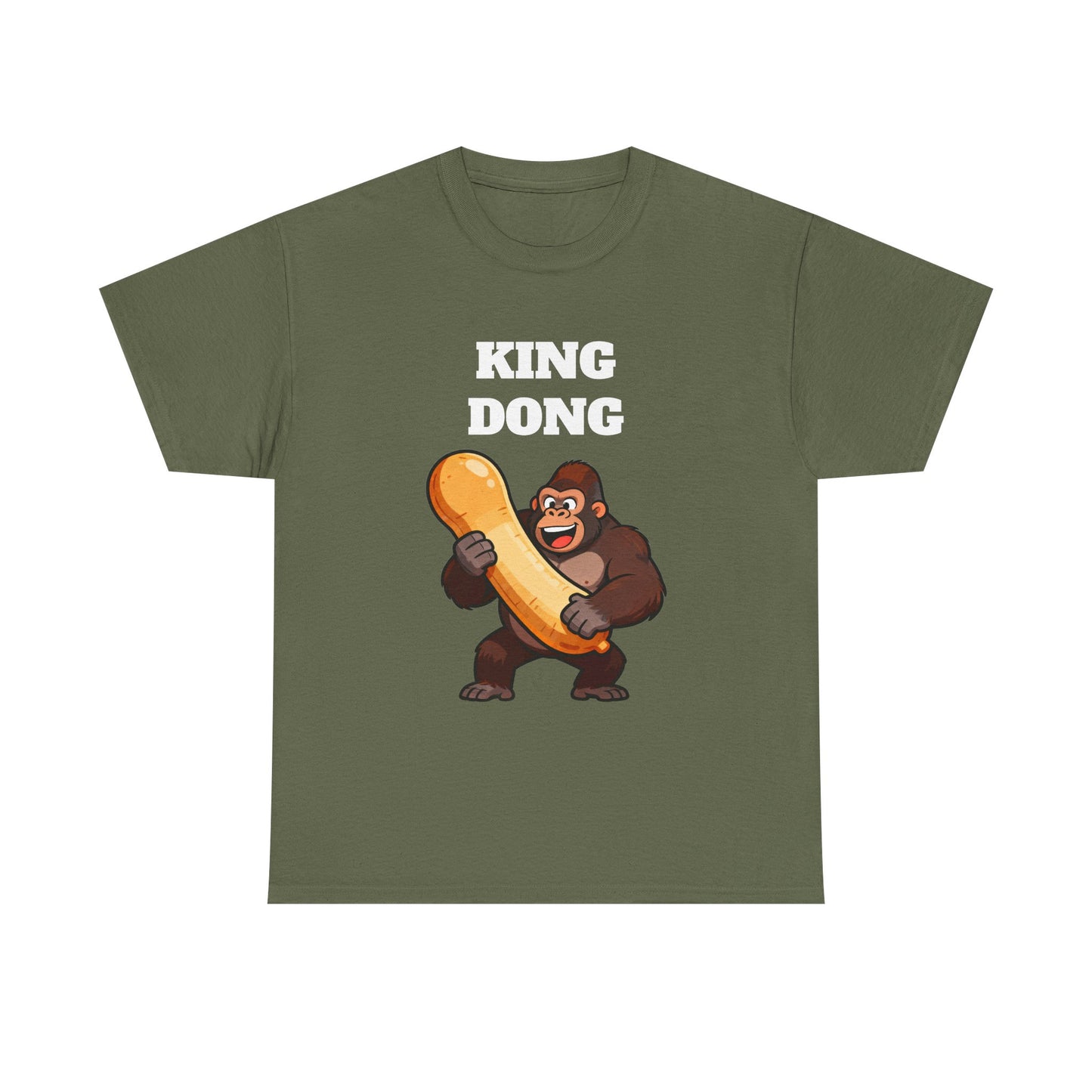 King Dong Gorilla T-Shirt — Funny Prank Tee with Cartoon Ape Holding Banana
