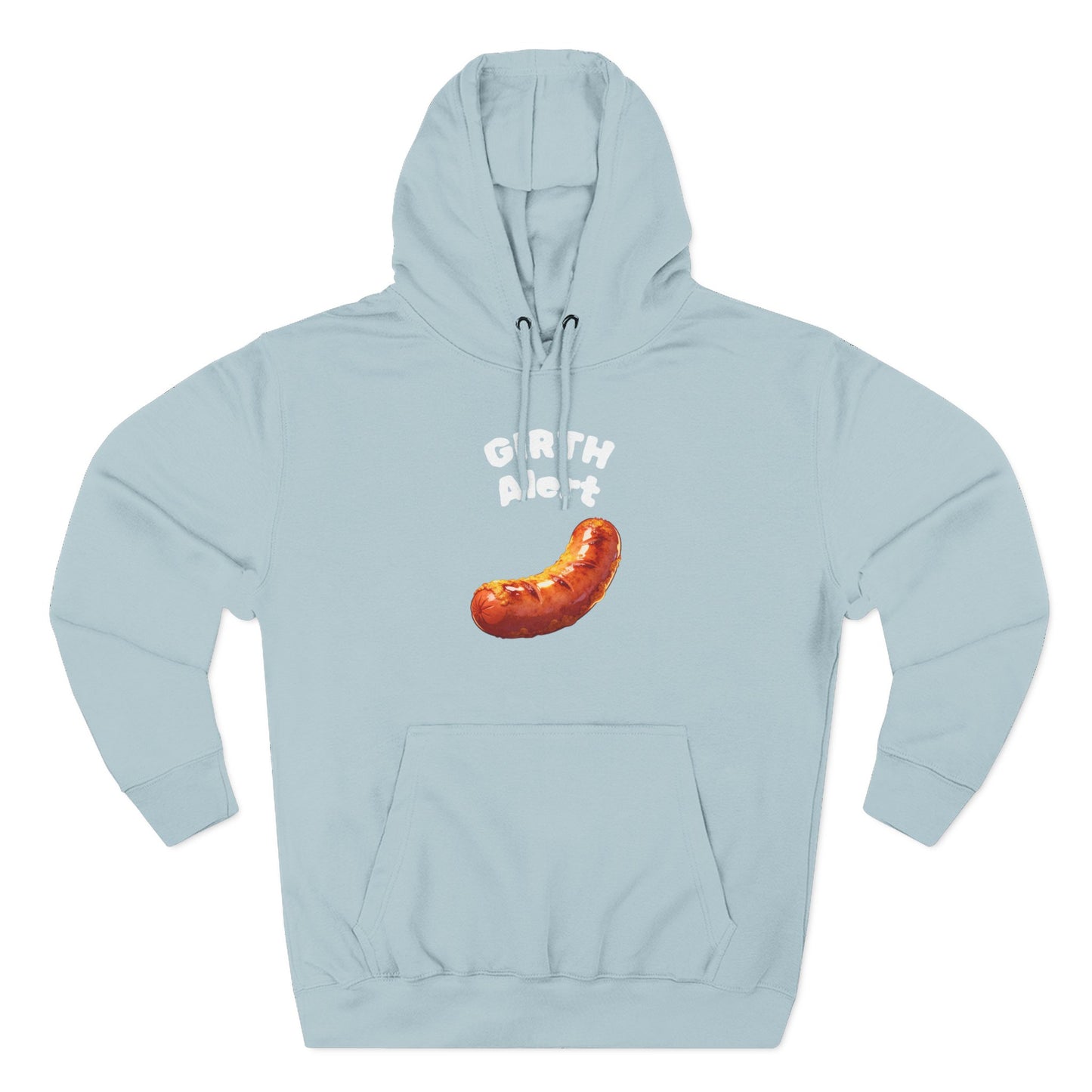 Funny Graphic Hoodie — 'Girth Alert' Casual Fleece Pullover