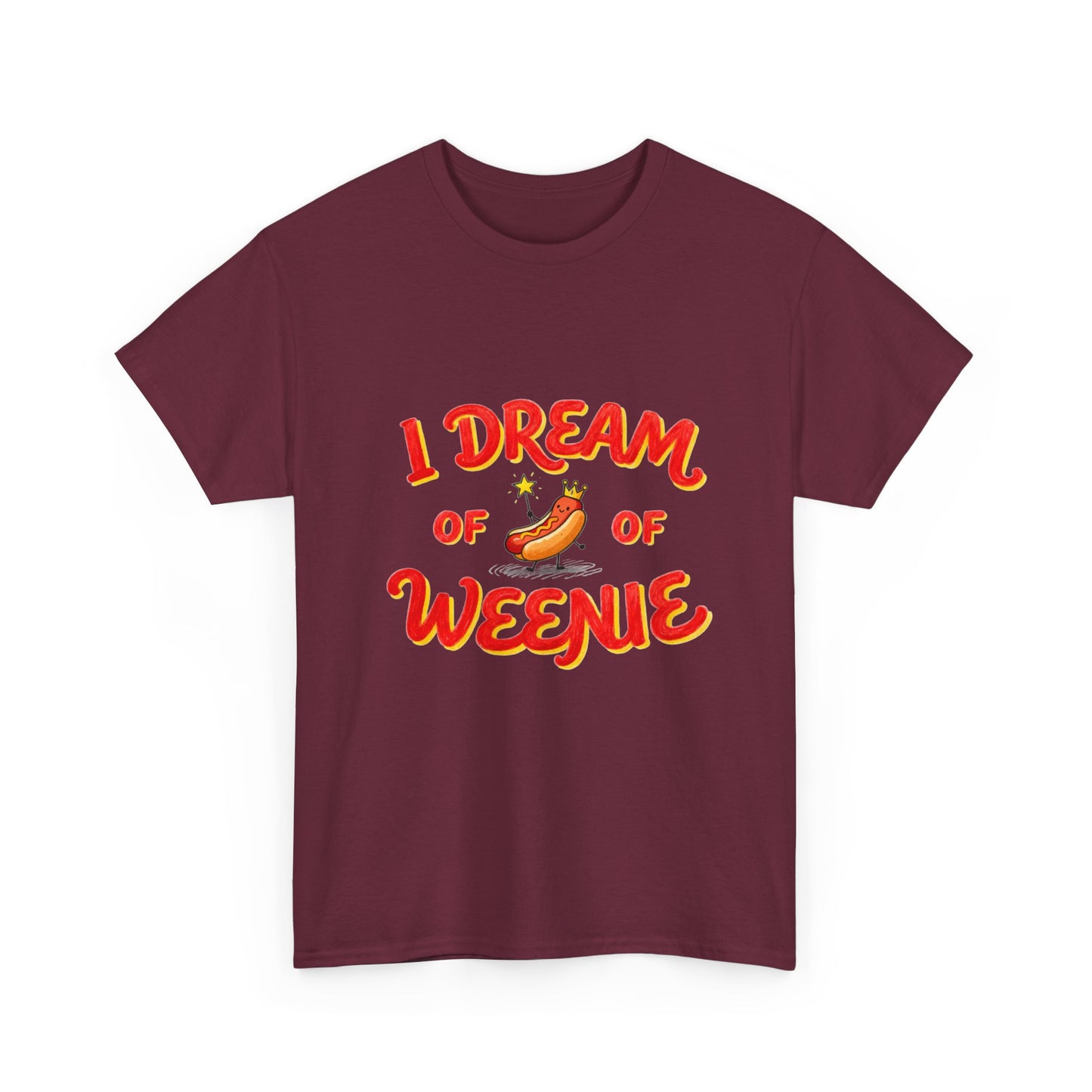 I Dream of Weenie Graphic Tee — Funny Hot Dog Retro Shirt