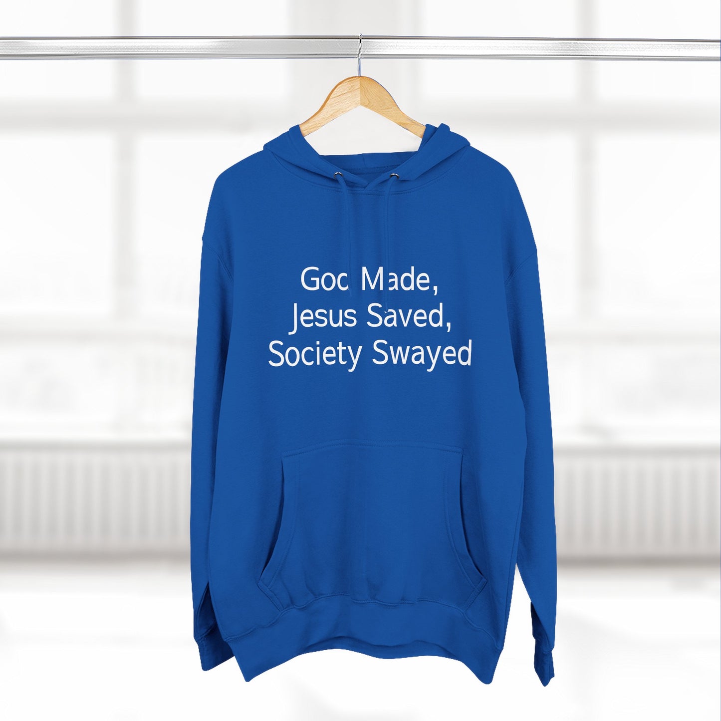 God Made, Jesus Saved Hoodie — Christian Faith Quote Pullover Hoodie