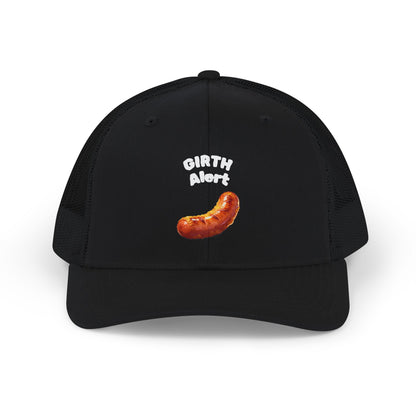 Girth Alert Snapback Trucker Cap — Funny Hat