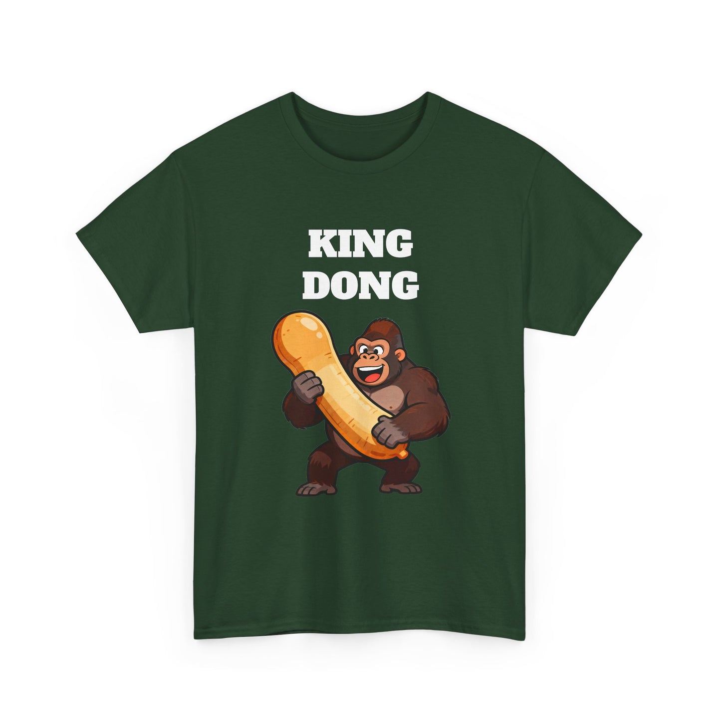 King Dong Gorilla T-Shirt — Funny Prank Tee with Cartoon Ape Holding Banana