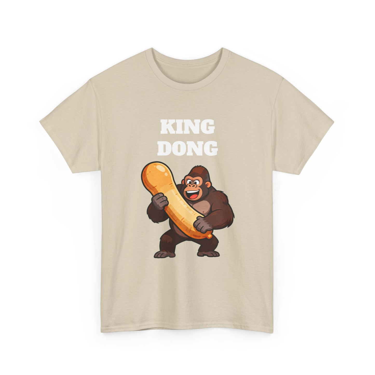 King Dong Gorilla T-Shirt — Funny Prank Tee with Cartoon Ape Holding Banana