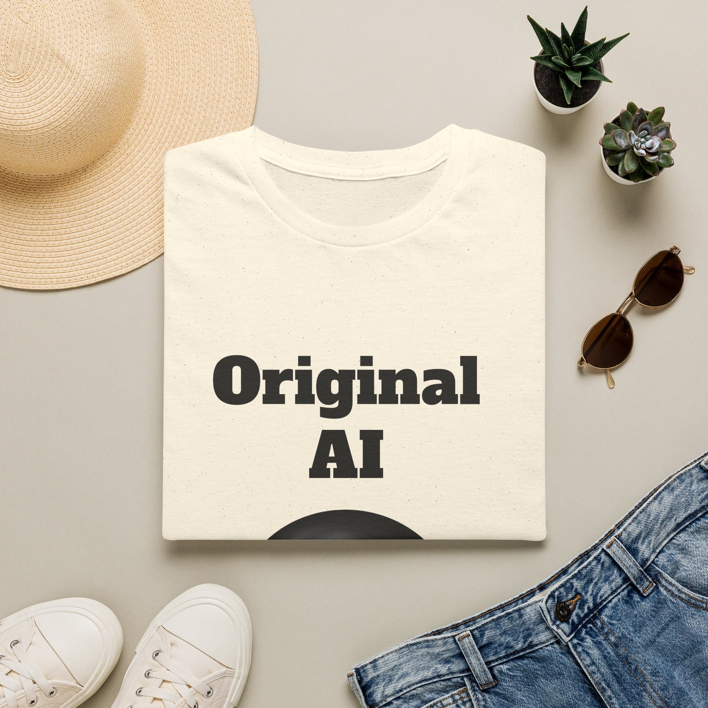 Original AI Graphic T-Shirt — Retro Tech Logo Tee