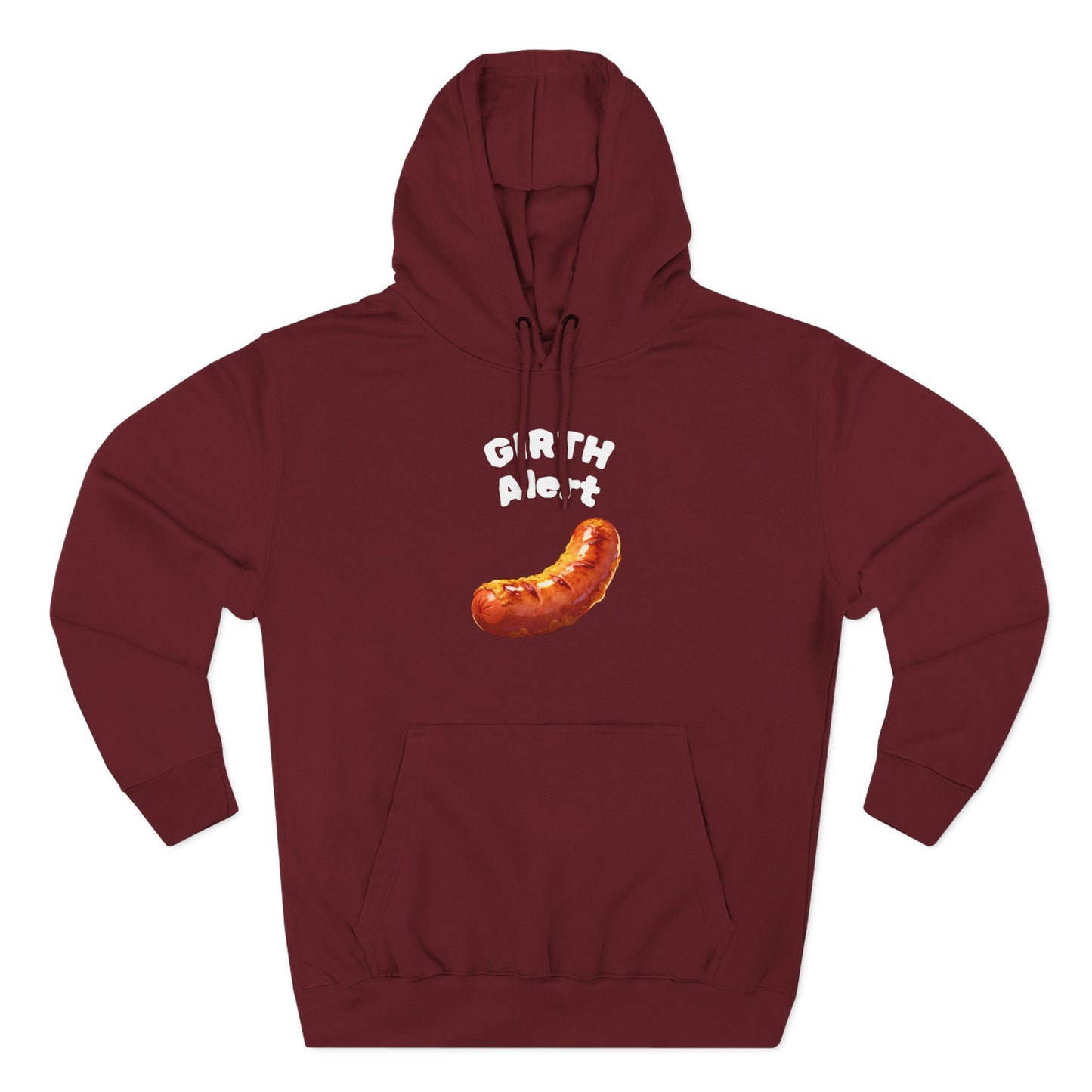 Funny Graphic Hoodie — 'Girth Alert' Casual Fleece Pullover