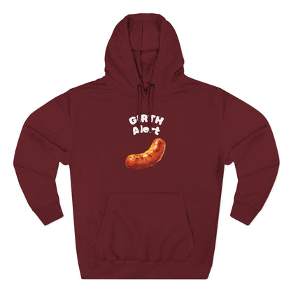 Funny Graphic Hoodie — 'Girth Alert' Casual Fleece Pullover