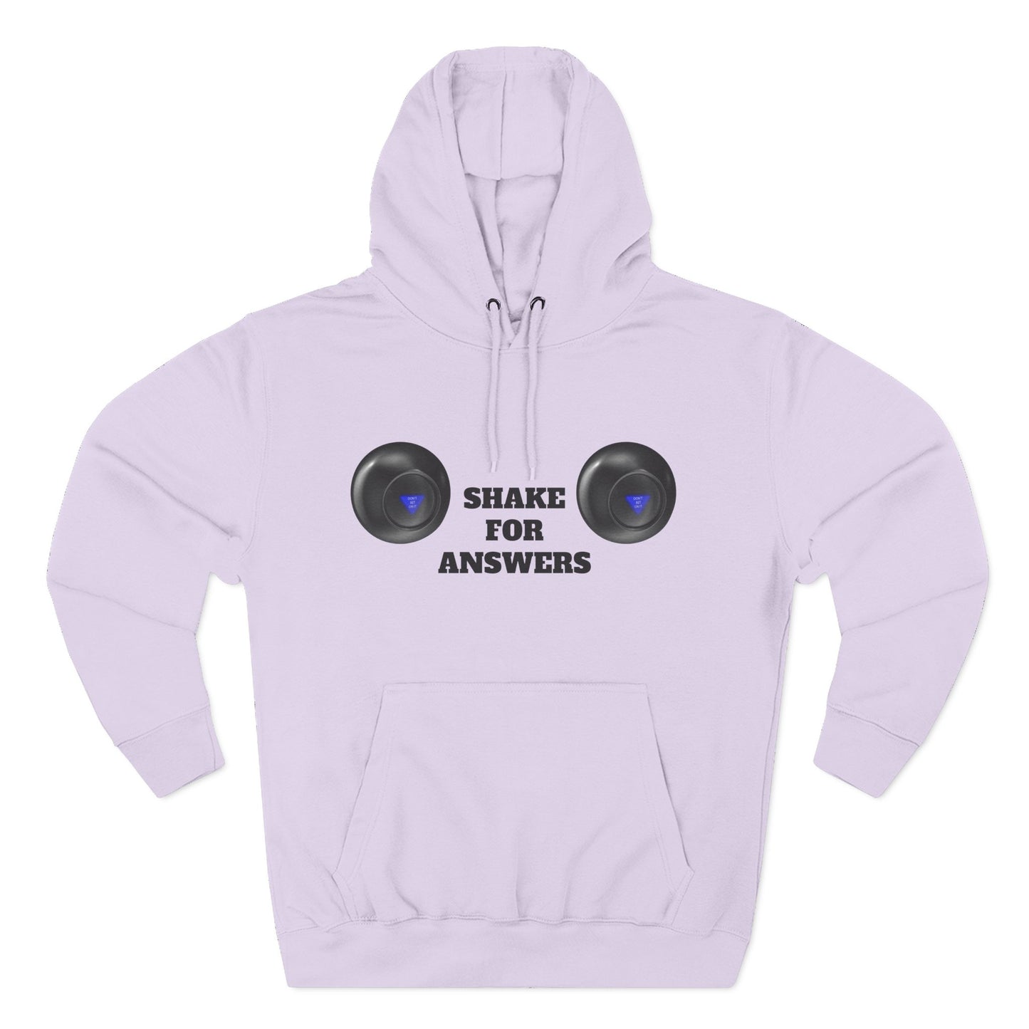 Hoodie — “Shake For Answers” Magic 8-Ball Graphic Fleece Hoodie