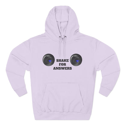 Hoodie — “Shake For Answers” Magic 8-Ball Graphic Fleece Hoodie