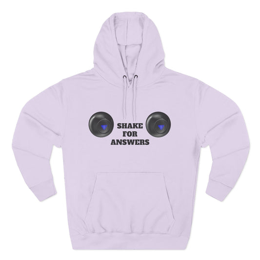 Hoodie — “Shake For Answers” Magic 8-Ball Graphic Fleece Hoodie