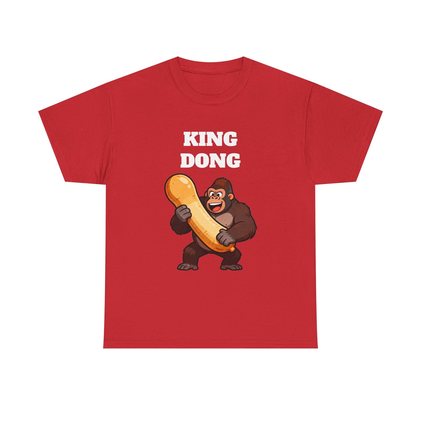 King Dong Gorilla T-Shirt — Funny Prank Tee with Cartoon Ape Holding Banana