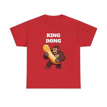 King Dong Gorilla T-Shirt — Funny Prank Tee with Cartoon Ape Holding Banana