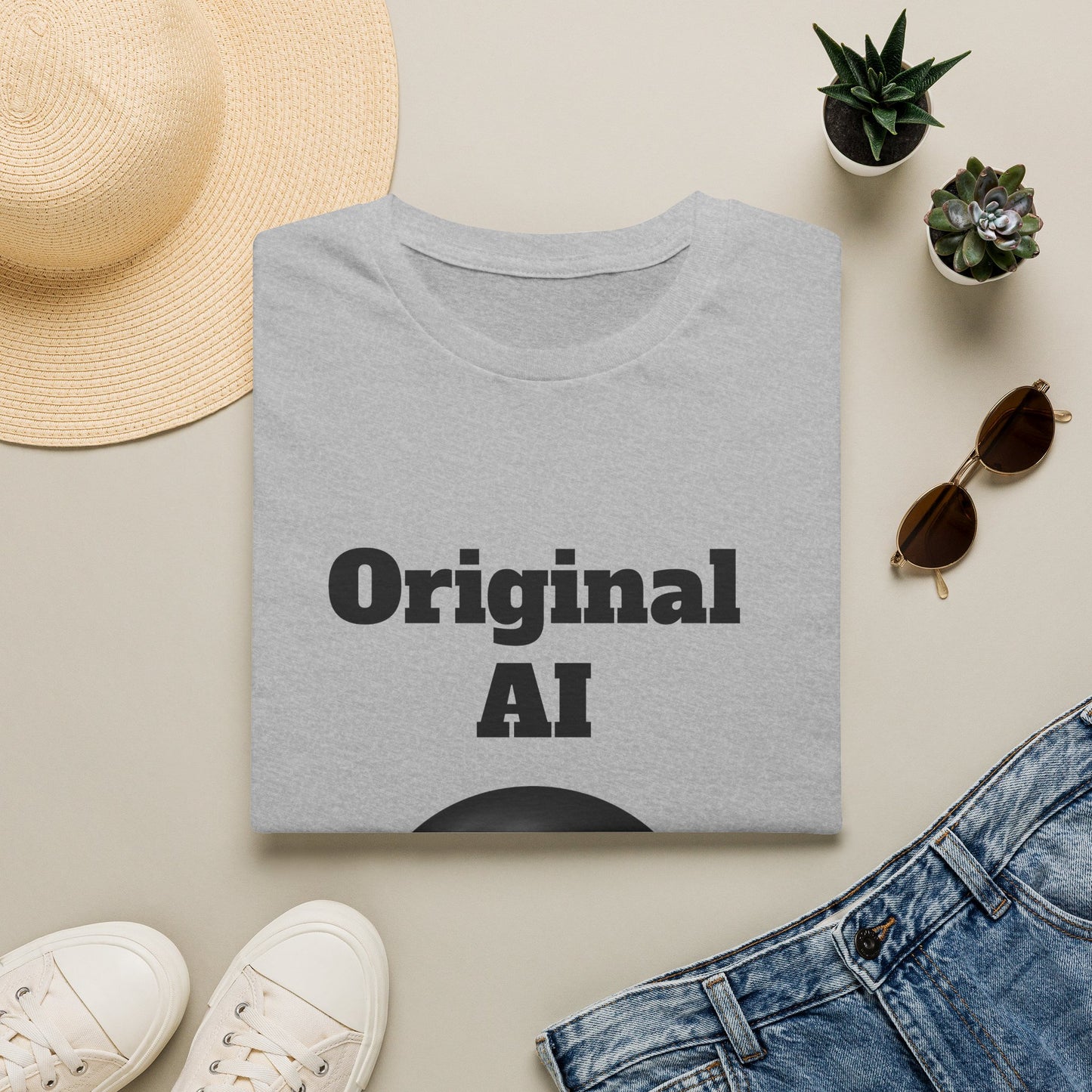 Original AI Graphic T-Shirt — Retro Tech Logo Tee