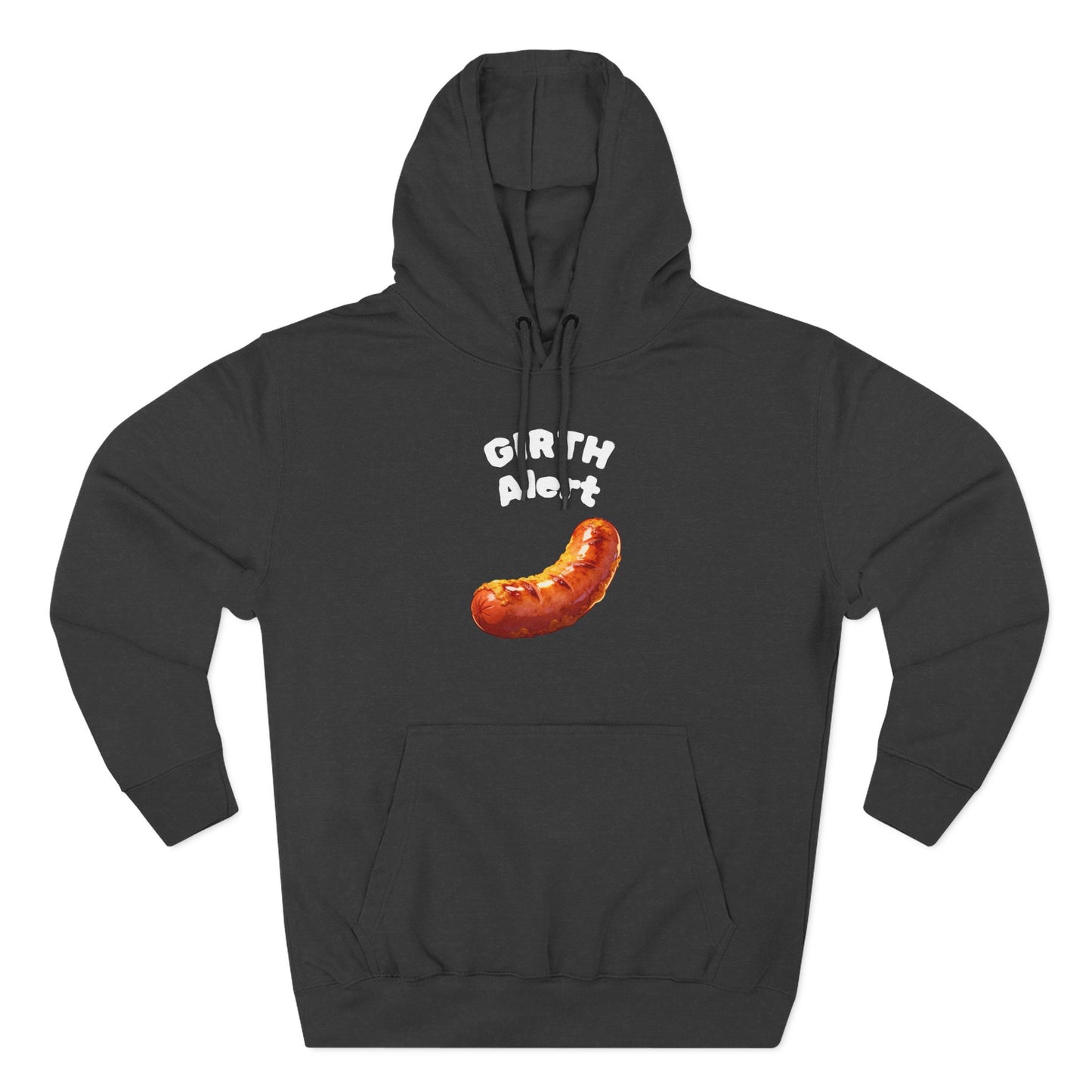 Funny Graphic Hoodie — 'Girth Alert' Casual Fleece Pullover
