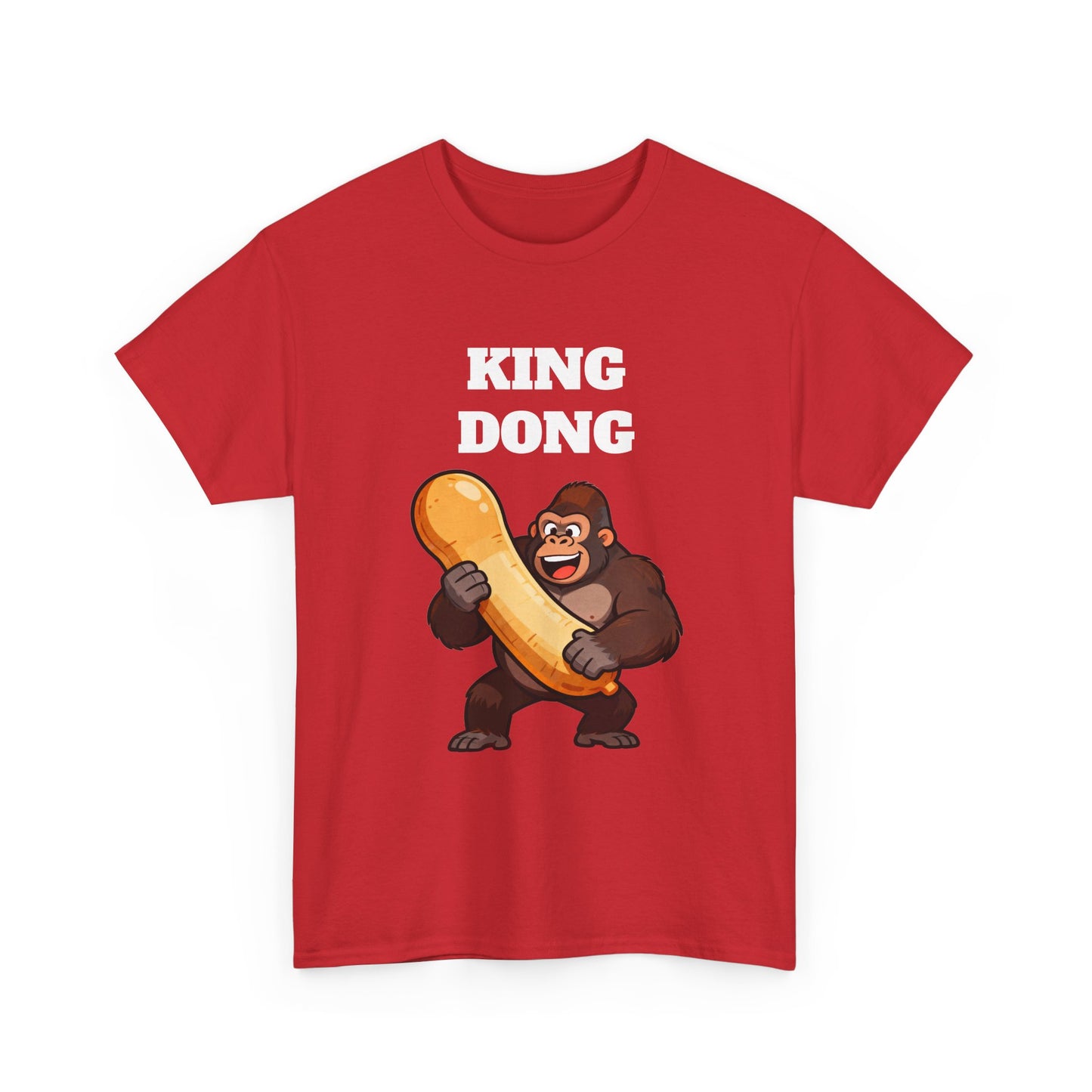 King Dong Gorilla T-Shirt — Funny Prank Tee with Cartoon Ape Holding Banana