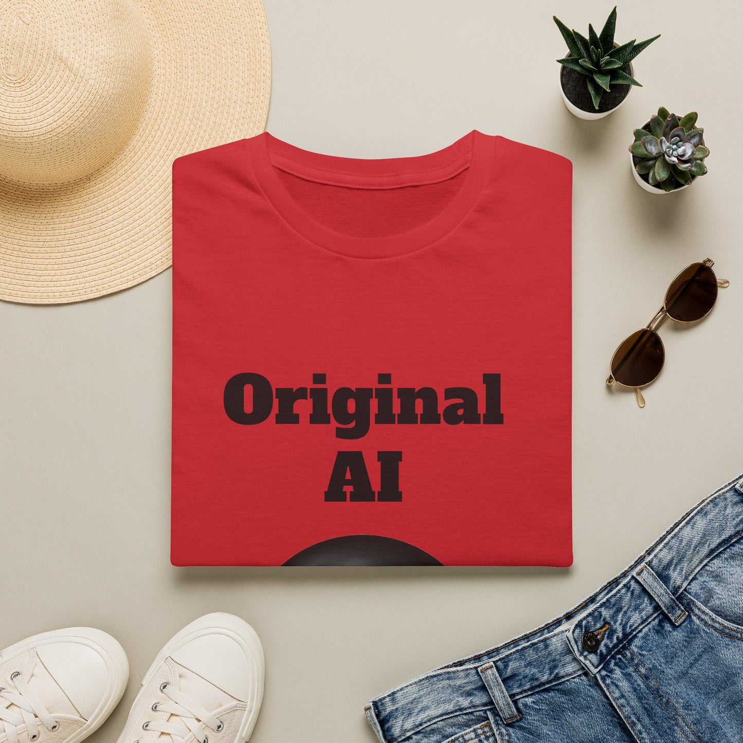 Original AI Graphic T-Shirt — Retro Tech Logo Tee