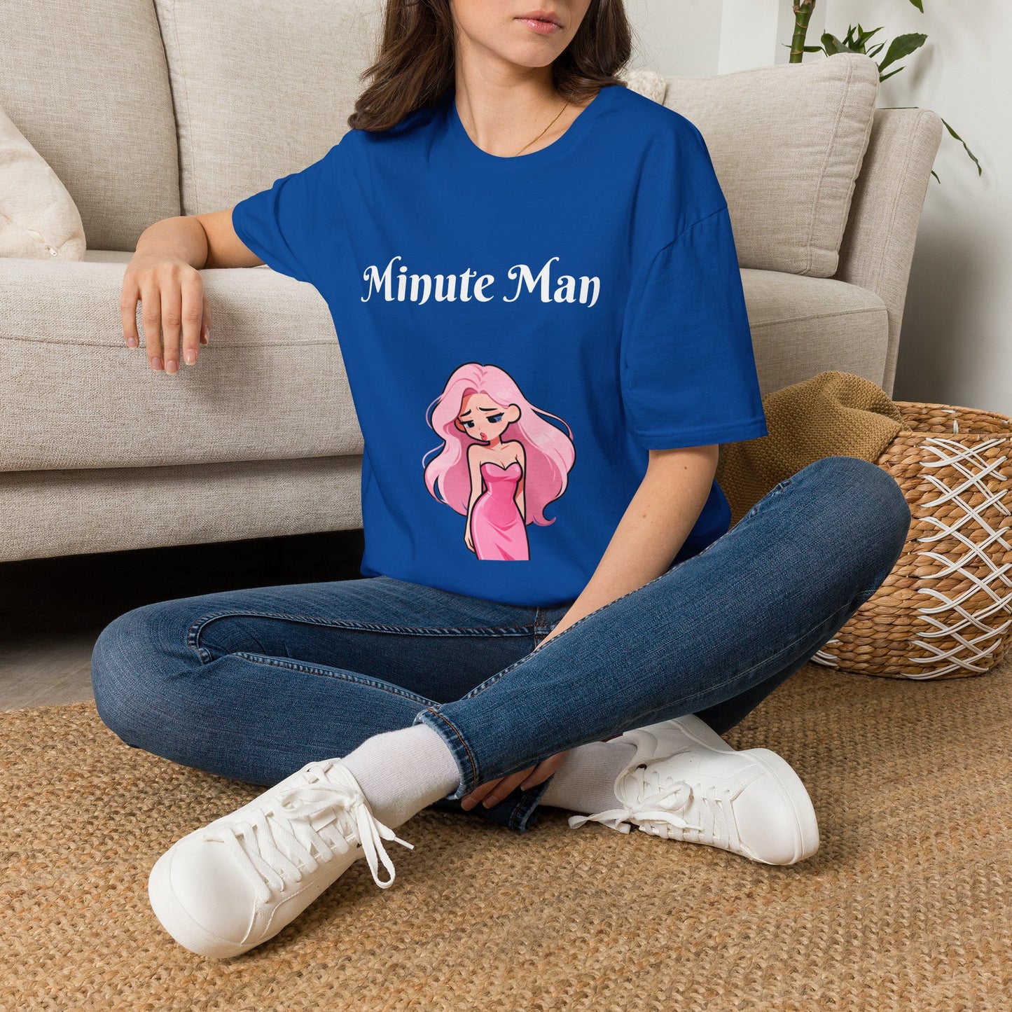 Minute Man T-Shirt — Pink Doll Graphic Tee