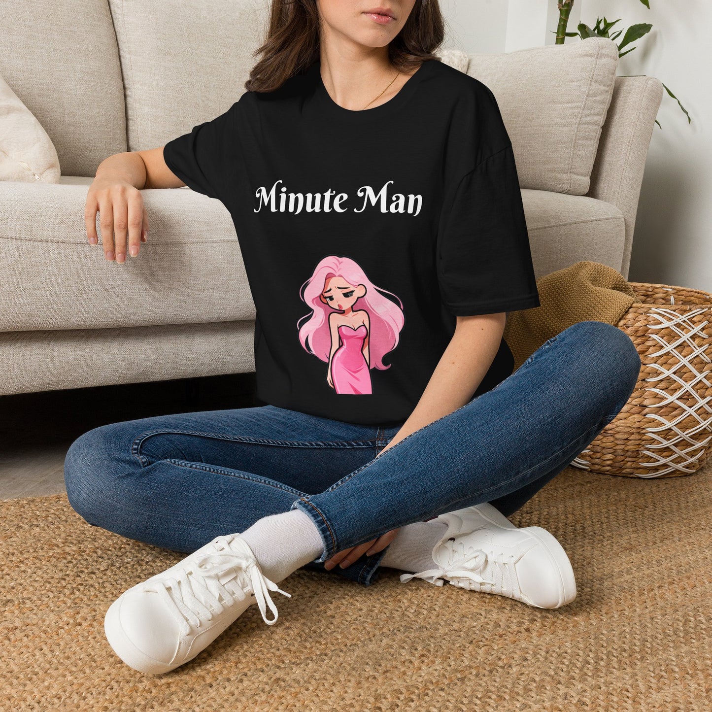 Minute Man T-Shirt — Pink Doll Graphic Tee