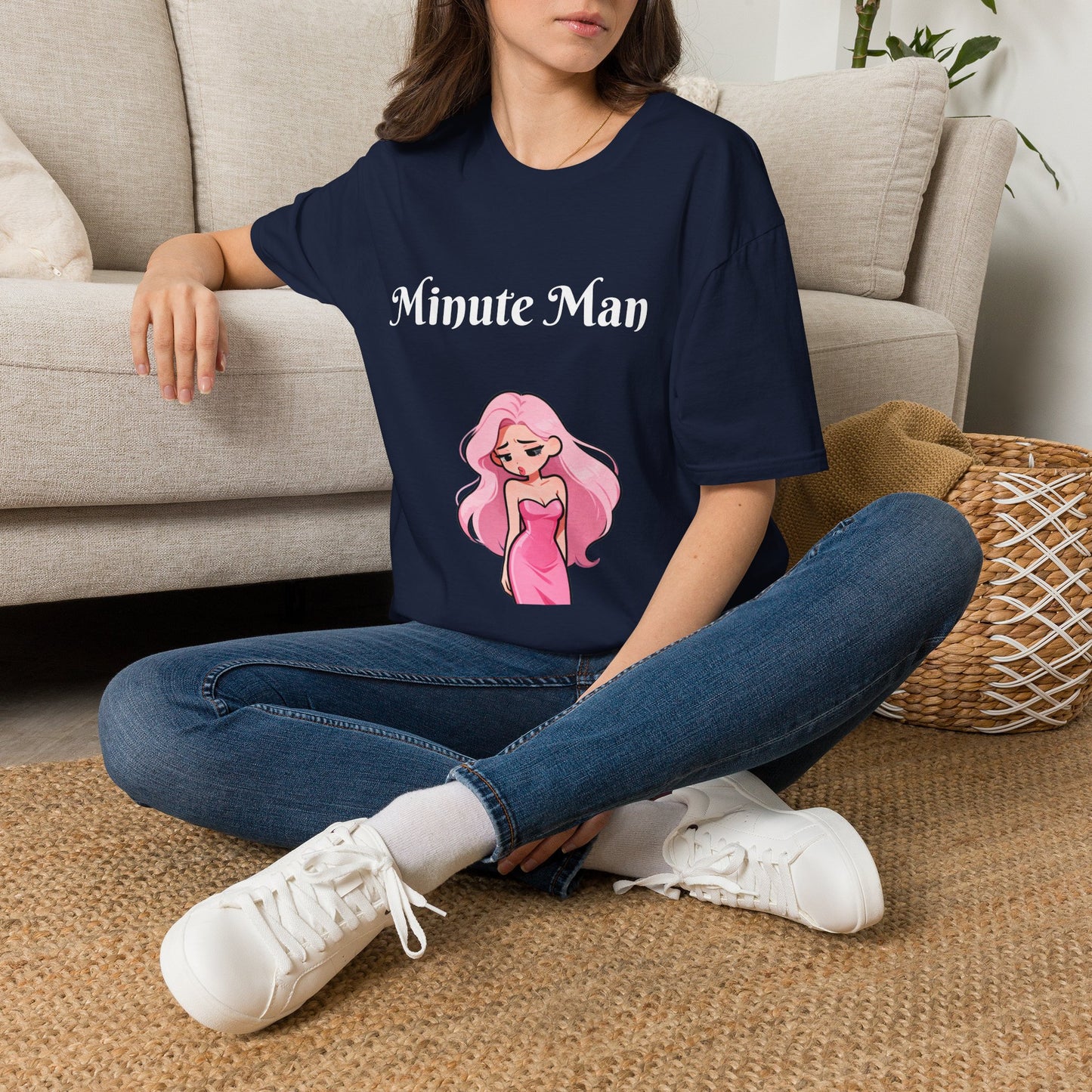 Minute Man T-Shirt — Pink Doll Graphic Tee