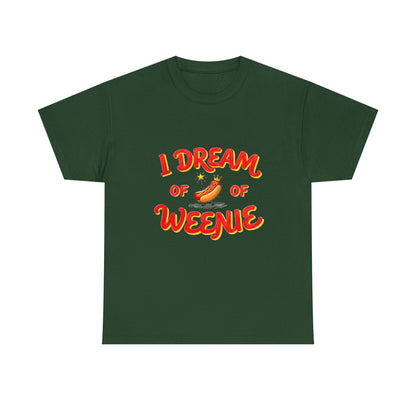 I Dream of Weenie Graphic Tee — Funny Hot Dog Retro Shirt