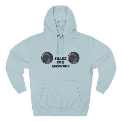 Hoodie — “Shake For Answers” Magic 8-Ball Graphic Fleece Hoodie
