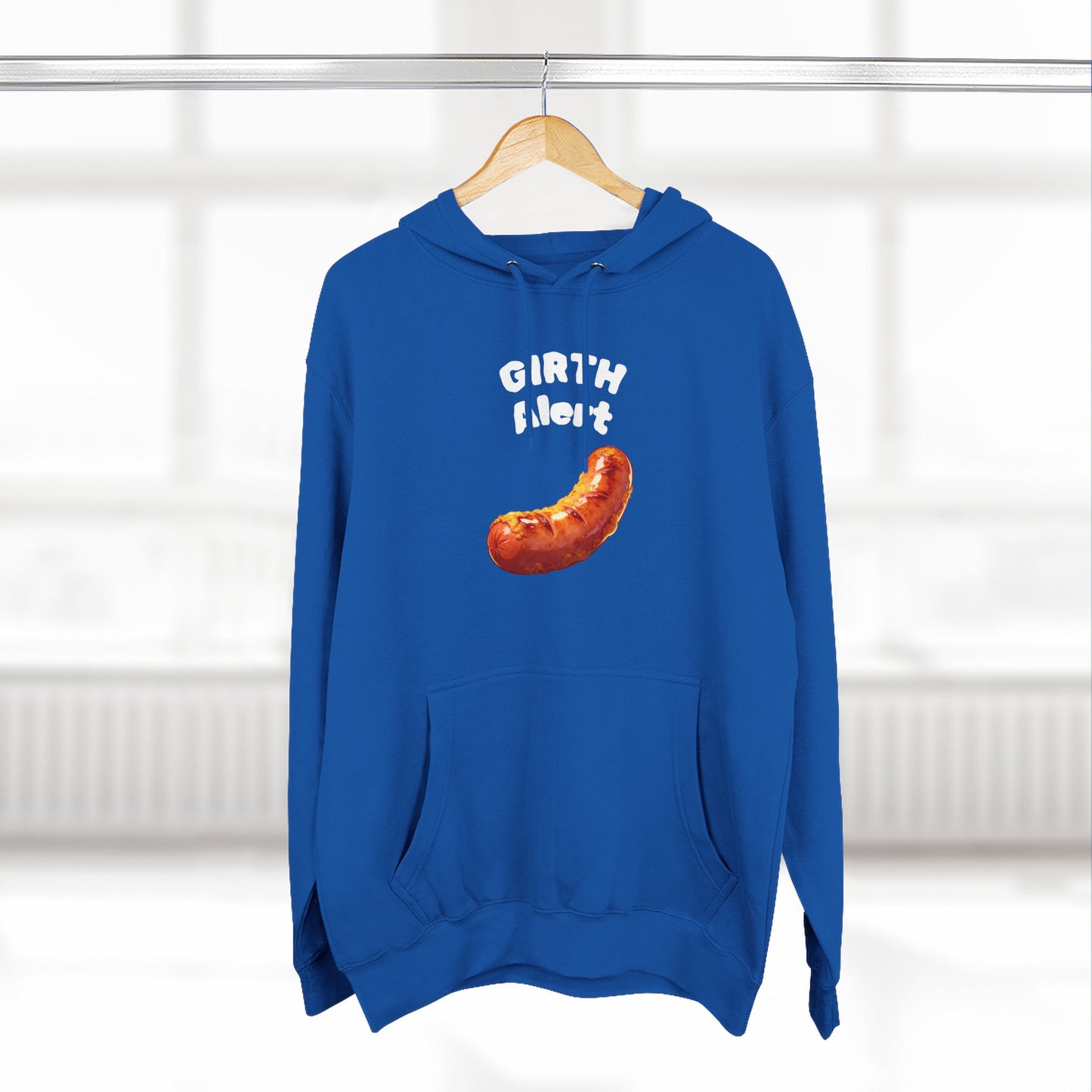 Funny Graphic Hoodie — 'Girth Alert' Casual Fleece Pullover
