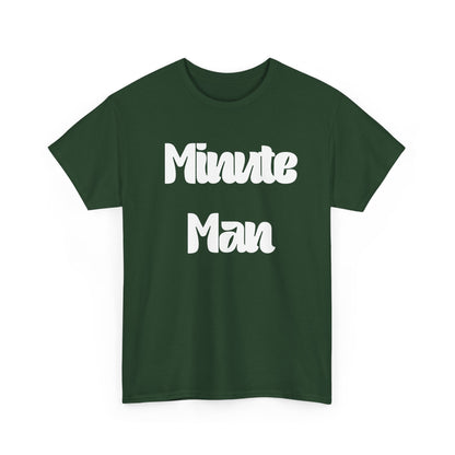 Minute Man T‑Shirt — Retro Script Graphic Tee