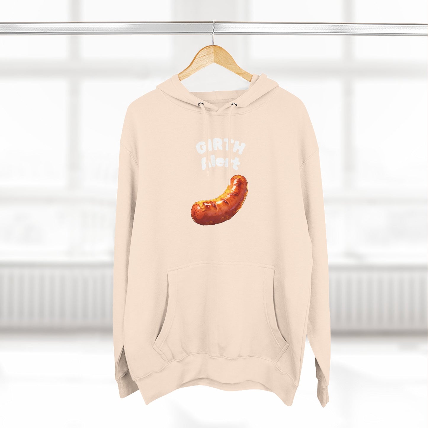 Funny Graphic Hoodie — 'Girth Alert' Casual Fleece Pullover