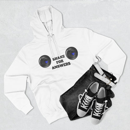 Hoodie — “Shake For Answers” Magic 8-Ball Graphic Fleece Hoodie