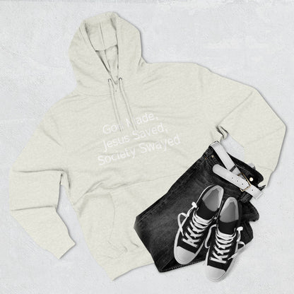 God Made, Jesus Saved Hoodie — Christian Faith Quote Pullover Hoodie