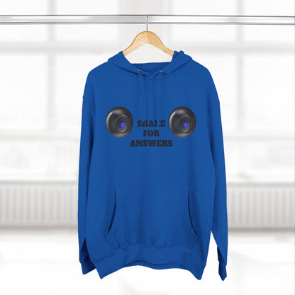 Hoodie — “Shake For Answers” Magic 8-Ball Graphic Fleece Hoodie